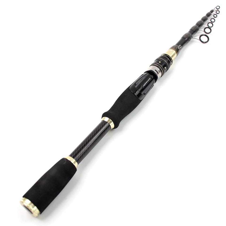Ultra-Short Portable Carbon Fiber Fishing Rod - Retractable Lure Design