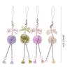 Fashionable Flower Cellphone Charm Butterfly Phone Chain Keyring Accessory Personalized Decoration for Women and Girls