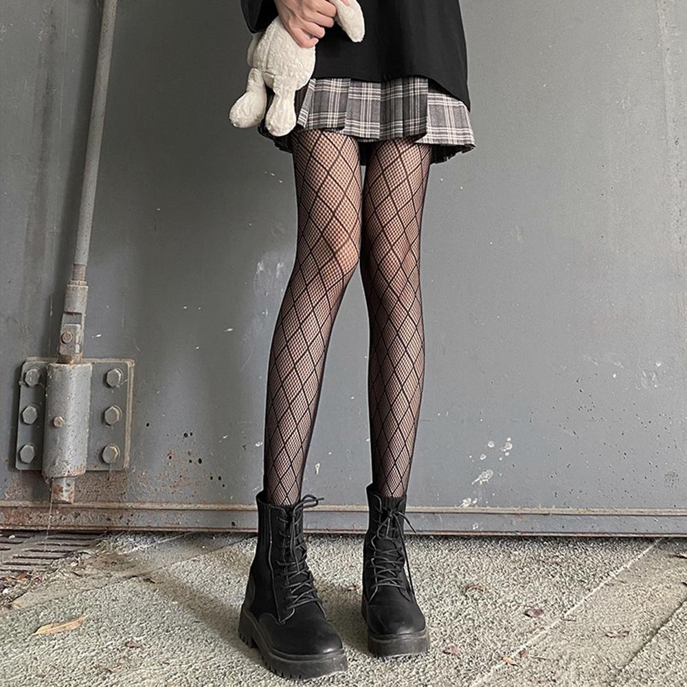 

Black Butterfly Girls Tights Pantyhose Grid Print Mesh Fishnet Thigh High Stocking Lingerie Sexy Lace Butterfly Mesh Pantyhose T