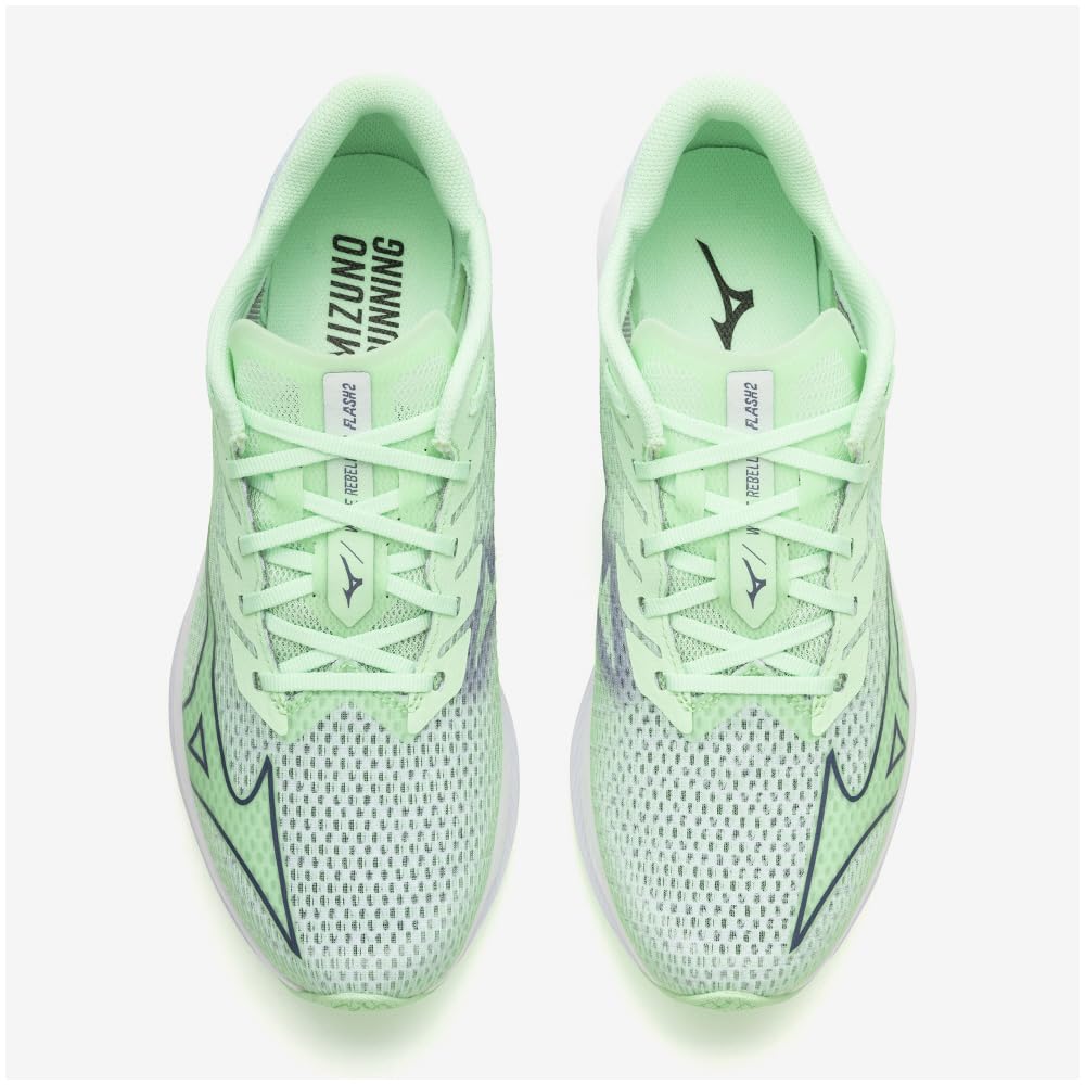 Mizuno Wave Rebellion Flash 2 Laufschuh Minzgrün x Dunkel Größe Dick Ideal für und Sportschuhe, Herren, Marineblau, 27,0 cm, 2E, Leicht, Reaktionsfreudig,