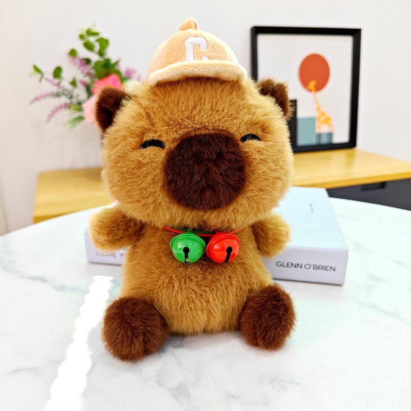 

Cute table with animals plush toys bell doll penguin red panda elephant doll grab machine doll around 17-19 cm