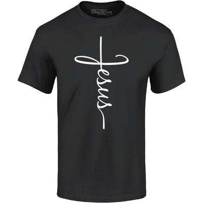 Shop4Ever Jesus-Kreuz T-Shirt