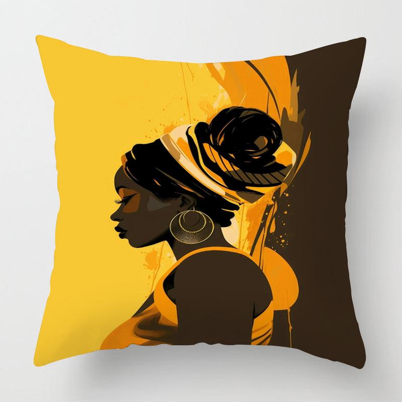 Vintage Figure Illustration Pillow Cover 45x 45cm  Bedroom Sofa Decorative Cushion Cover Four Seasons Universal Variety Optional