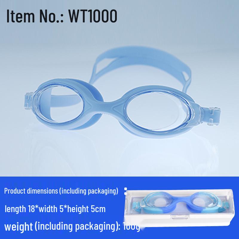 Kids' Anti-Fog High-Definition Swim Goggles with Flat Lens - Boys & Girls Diving Goggles