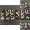 Modern Sewing Machine Glass Keychain With Alloy Pendant For Gift Giving And Daily Use
