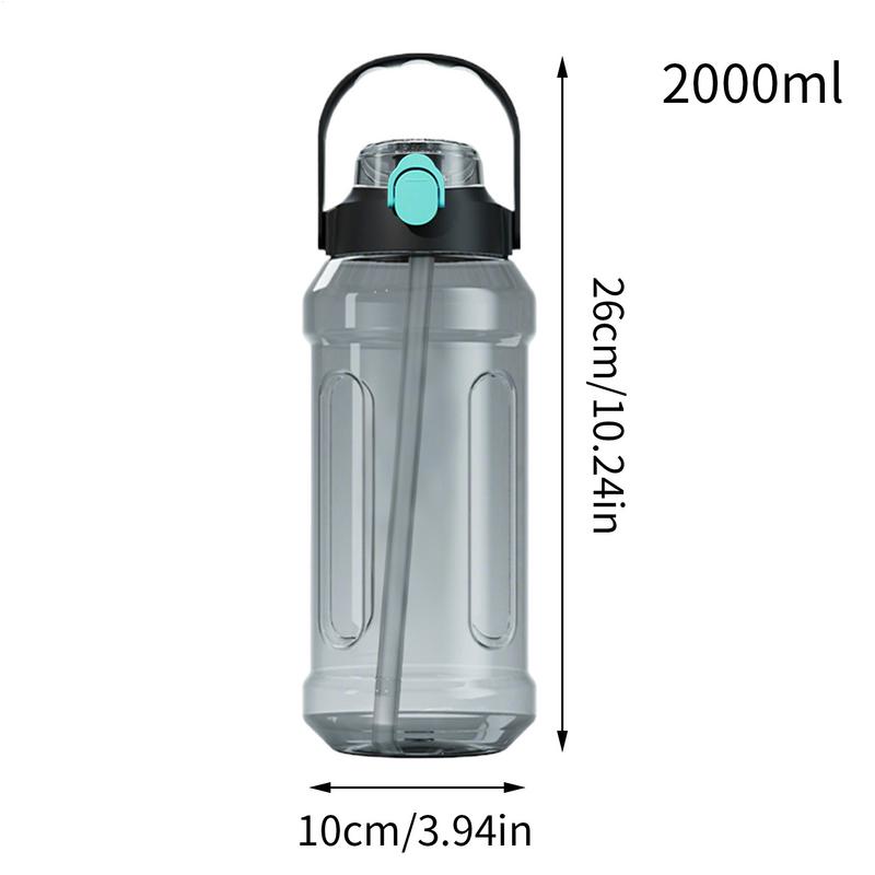 Sports Water Bottle Drinking Tumbler For Hiking Leakproof Sealed Transparent Double Drinking Spout Water Bottle For School