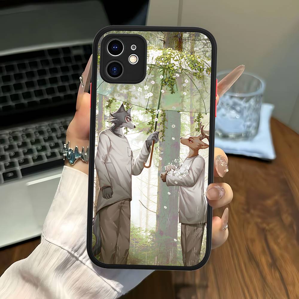 Klassische Japanische Anime B-Beastars Matt Transluzente Handyhülle Für Iphone 16 ProMax 15 14 13 12 11 X XS PRO Plus
