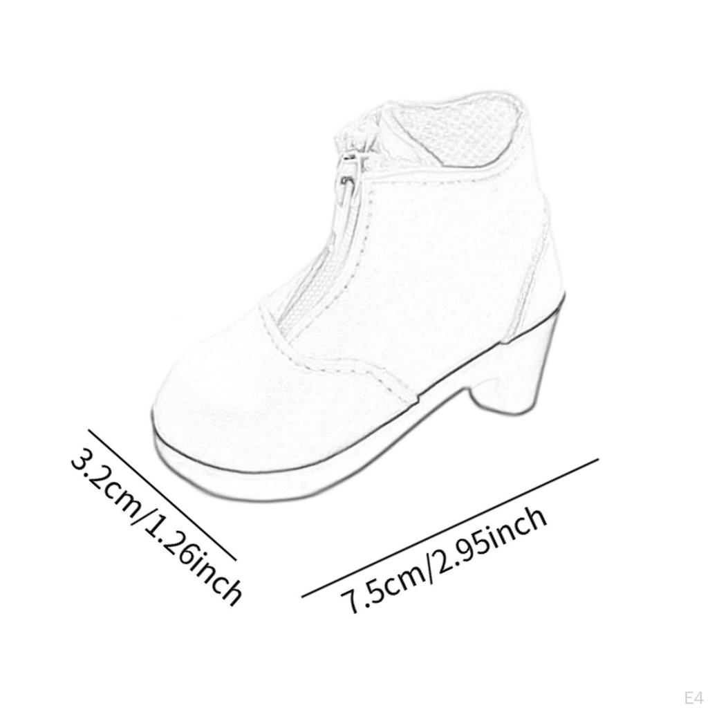 24 Zoll Puppenstiefel, Mädchenschuhe, stylisches PU-Leder, Hightops, für Frauenfiguren, Alltagskleidung