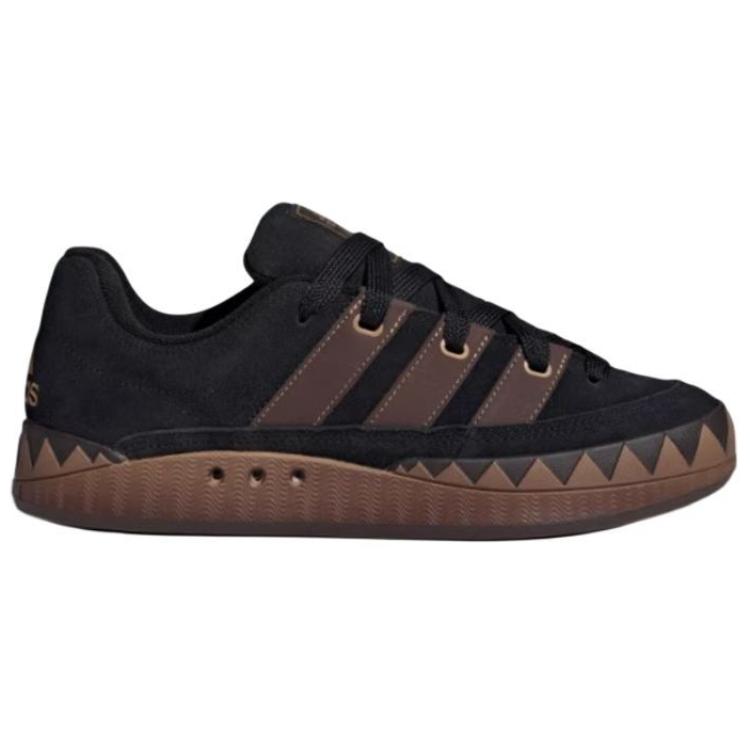 Adidas Adimatic Comfortable Versatile Non-Slip Wear-Resistant Low-Top Skate Shoes Unisex Skate Shoes Black Brown JR8034