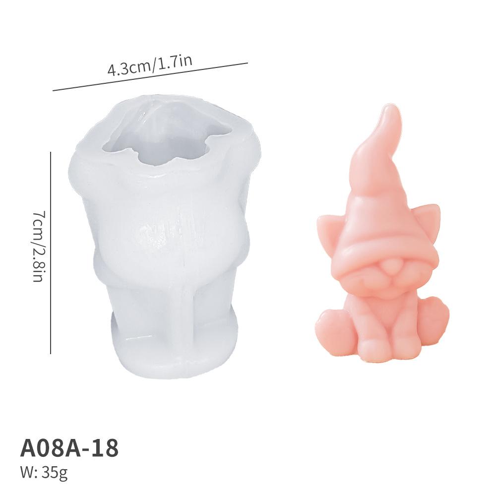 DIY Svíčka Santa Clause Silikonové formy 3D Bezobličejový trpaslík Vonná svíčka Sádra Mýdlo Pryskyřice Řemeslná forma Vánoční dárkový nástroj pro výrobu