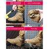 Safety Boots Men Electric Welder Indestructible Steel Toe Shoes Protective Work Boots Anti-smash Anti-puncture Work Safety Shoes