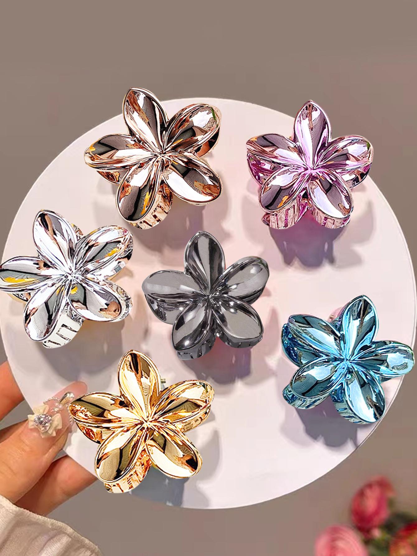 

1/6 шт. Модные простые блестящие заколки для волос в виде яйца и цветка для женщин, девушек, для вечеринок, аксессуары для волос