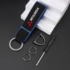Cxbkdv1 New Suede Leather Anti-Lost Car Key Chain Pendant Buckle For Mitsubishi Eclipse Lancer Outlander Pajero ASX Colt Space Triton Ex