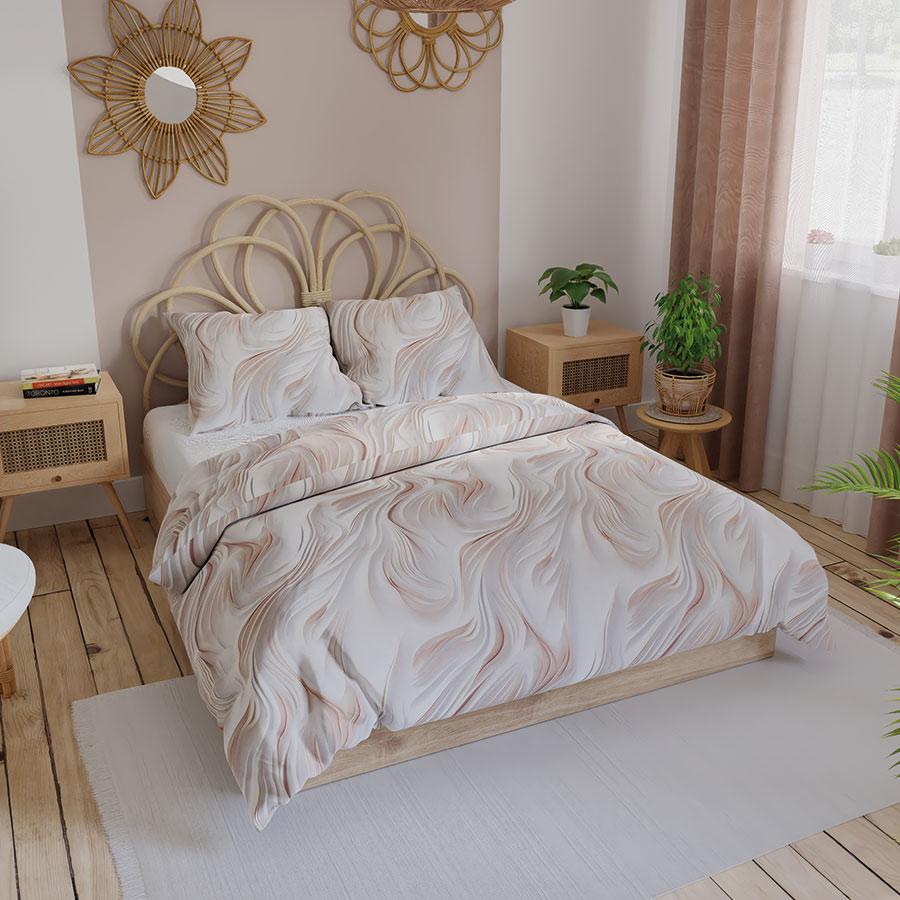 CALM Satin Bedding - Abstract Pattern - 220x200cm
