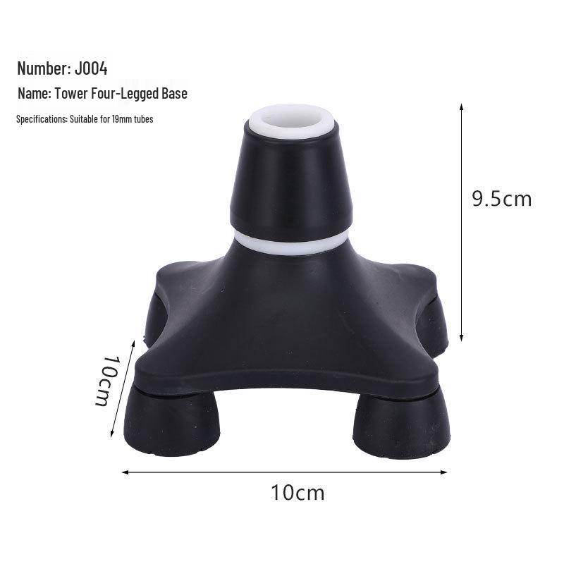 Multi-spec Anti-Slip Rubber Cane Tip for Elderly Walking Sticks - Tripod & Quadruped Foot Covers