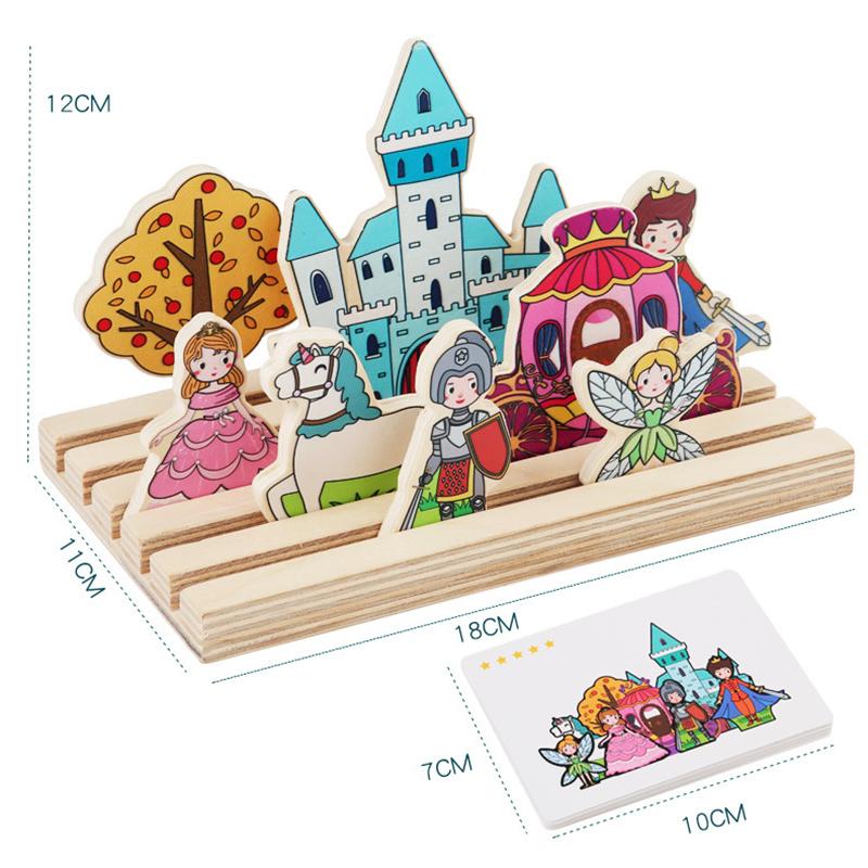 

Детская игра на логическое мышление Игрушки для сопоставления форм Монтессори 3D-пазл Тренировочная доска для пространственного воображения Развивающие игрушки для детей