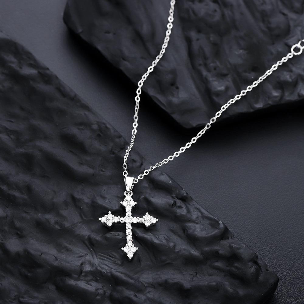 Kreuzkette Herren Titanstahl Nicht Verblassend Hochwertiges Gefühl Vielseitiges Persönlichkeitsdesign Sommer Accessoires Damen Trend Einfacher Schmuck