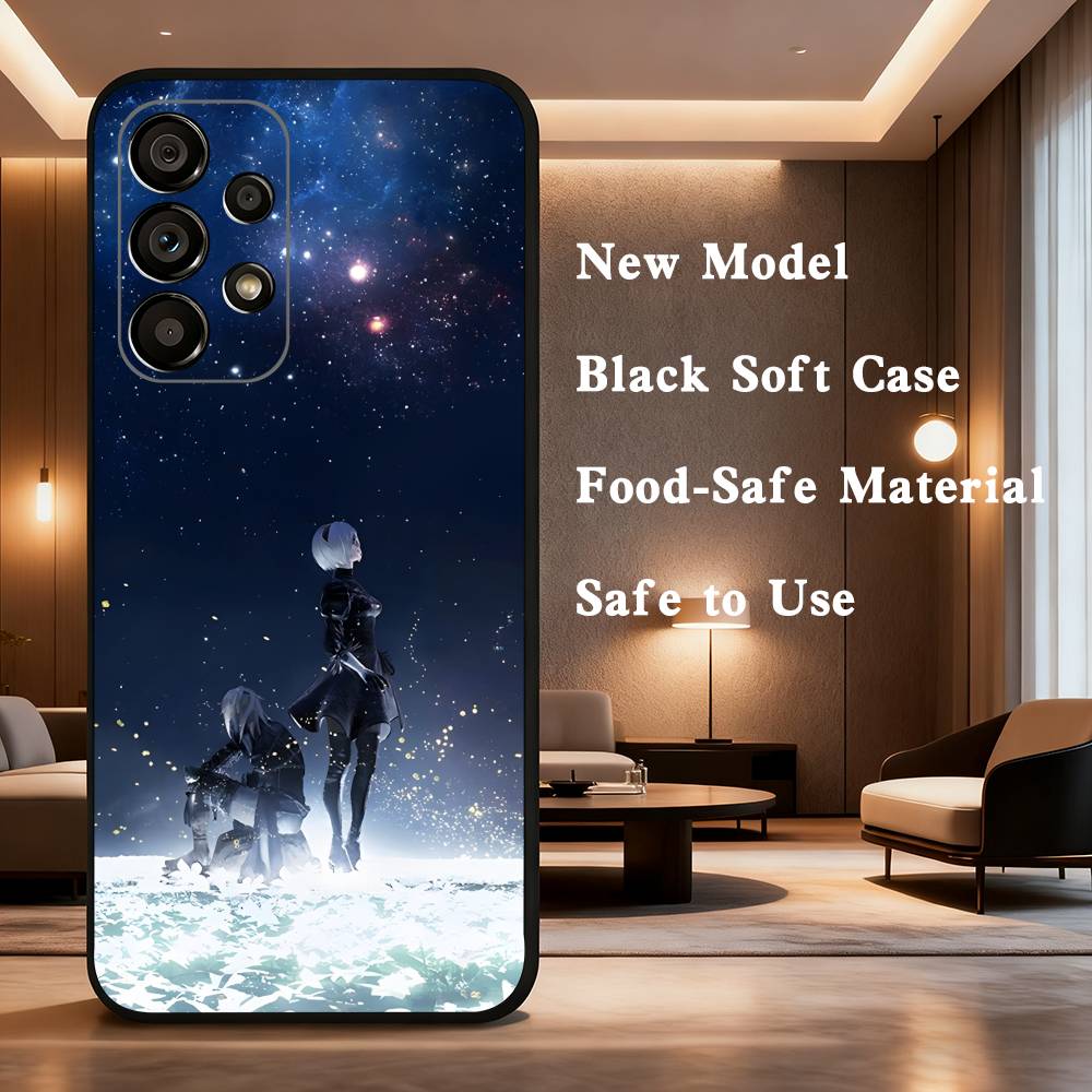 

Y-YoRHa No 2 Type B For Samsung Galaxy A53,31,52,72,41,Note,J7,8,9,5G,22,73,32,71, Soft Black Silicone Case SamsungA22 4G
