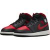 Air Jordan 1 Mid GS Bred Twist Kids Sneakers Black Summit-White Varsity-Red DQ8423-067