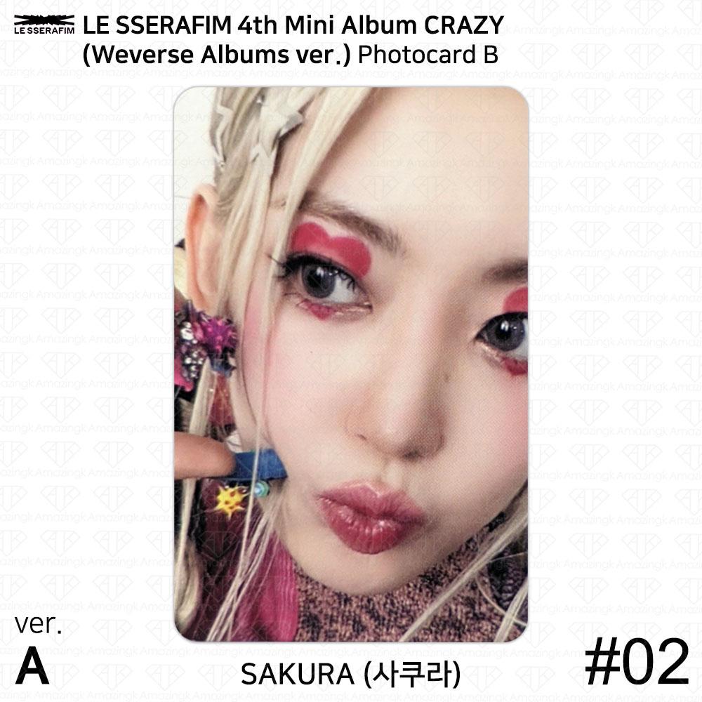 LE SSERAFIM 4to Mini Álbum CRAZY Weverse Álbumes Ver Foto Oficial QR KPOP