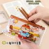 Cute Cartoon Transparent Waterproof Kids Pencil Pouch For Student Stationery Storage