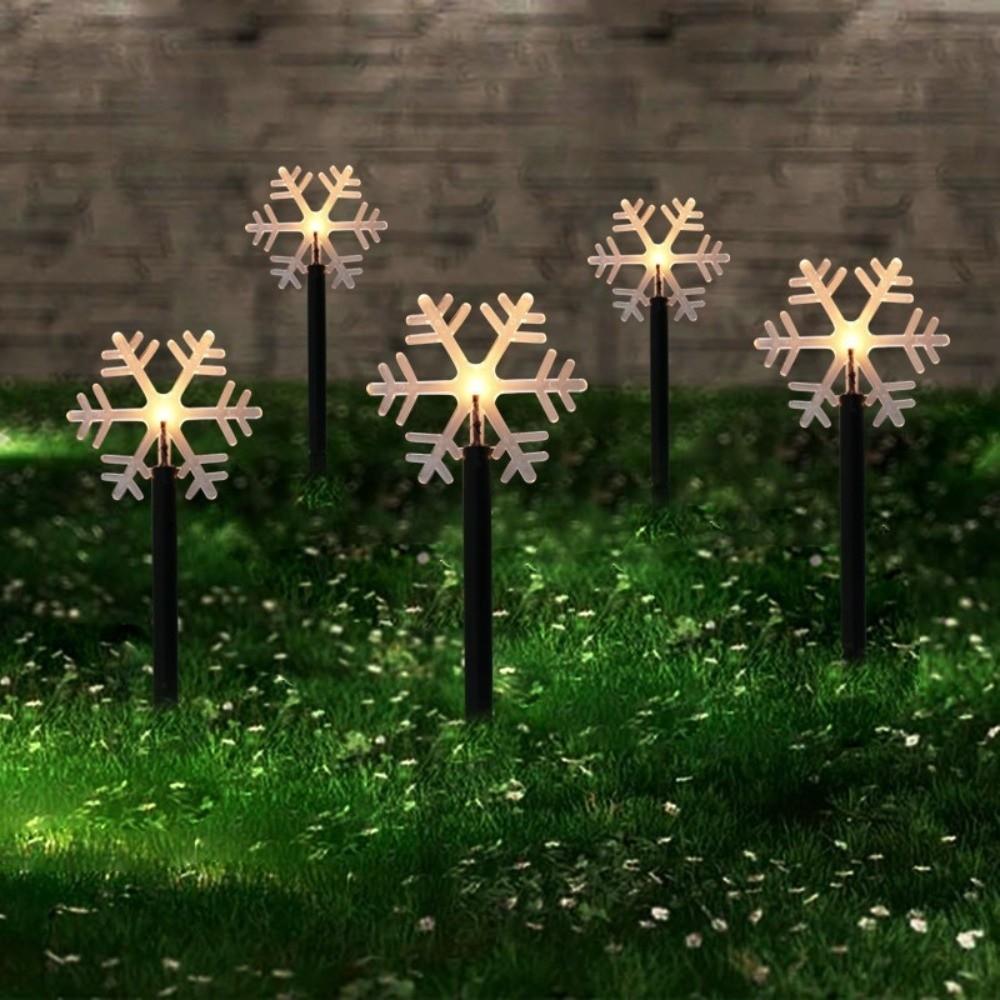 5Pcs/Set LED Christmas Stake Lights Waterproof Outdoor Christmas Lights For Yard