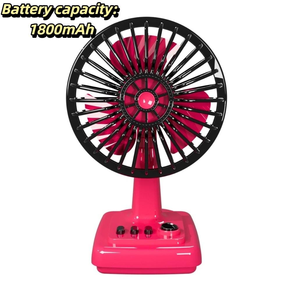 Mini Portable Mini Electric Fan Rechargeable Retro Cream Fan Rechargeable Desktop Fan  Home Use