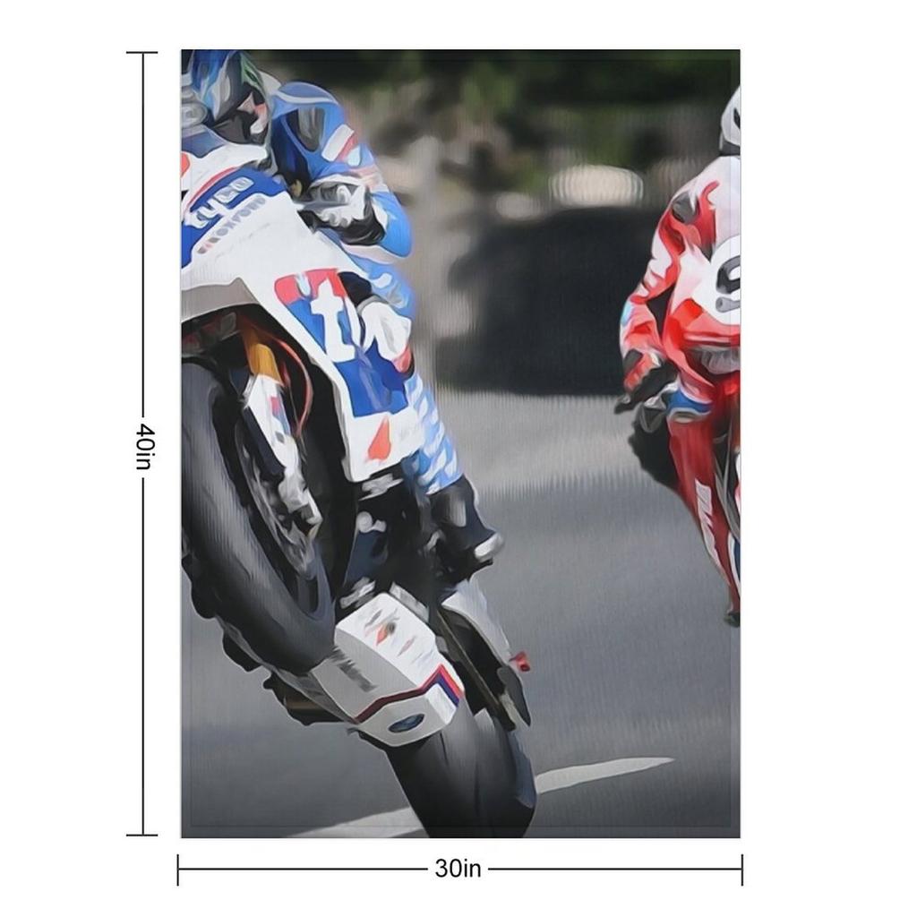 Isle of Man TT Intensität Kuscheldecke Flanell warm für Winterdecken und Überwürfe Touristendecken
