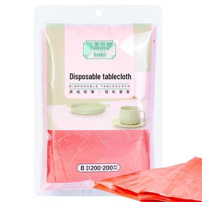 Fangcaodi Disposable Plastic Tablecloths & Fitted Covers