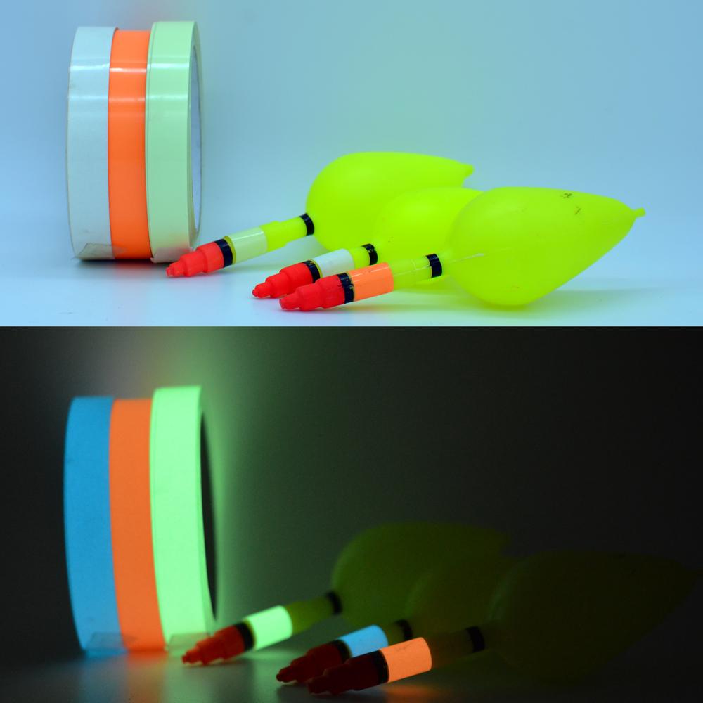 MNFT 5M PET Glow Tape Self-adhesive Sticker Green Orange Blue Luminous Tape Fly Fishing Lure Jig Bait Making Material