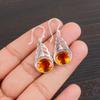 Citrine Gemstone 925 Sterling Silver Jewelry Handmade Drop/Dangle Earrings 1.64" CE-1-1