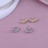 Korean-Inspired Women's Pearl Circle Earrings - Simple, Fashionable, and Versatile Design