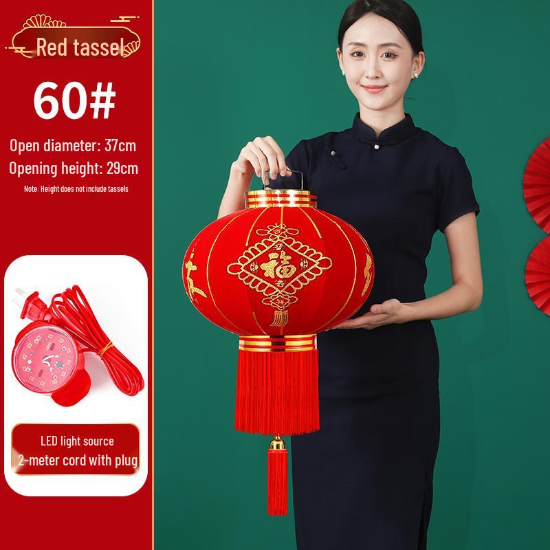 2026 New Style Red Lantern Pair for Main Entrance - Spring Festival Celebration Decor