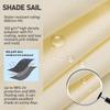 2Pack 5/3.6/3/2M Triangle Sun Shade Sail Waterproof UV Block Sun Shelter Awnings Canopy for Garden Yard Patio Sunscreen Sunsails