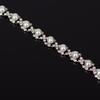 Fashion Metal Cross Pearl Diamond Bracelet Female, Silver Bride Simple Cold Wind Bracelet Bracelet