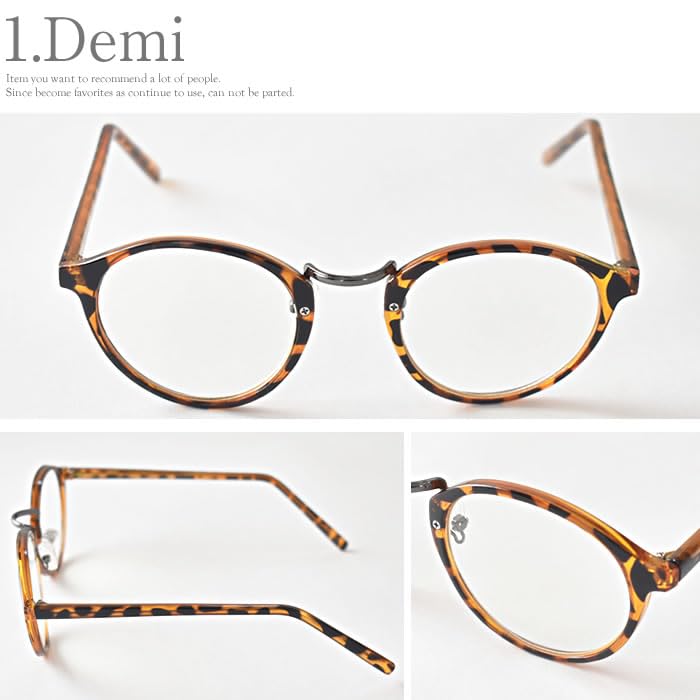 Stylish Blue Light Blocking Reading Glasses for Men and Senior PC RESA Reading Glasses Demi [Curvy's] Women, Glasses, Glasses, +1.00 01.