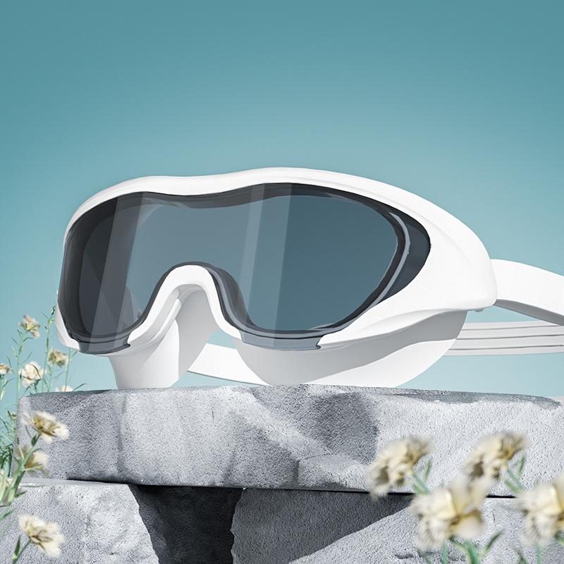 Swimming Goggles Adult HD Waterproof Anti-fog Large Frame Swimming Goggles for Men and Women Professional Diving Equipment