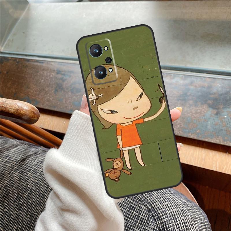 Cartoon Aesthetic Yoshitomo Nara Case For Realme 11 12 13 14 Pro Plus C53 C55 C51 C25 C63 C61 C65 C67 C71 C75 GT6 GT7 15 Pro