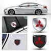 Car Accessories Metal Emblem Auto Body Fender Trunk Sticker For Mitsubishi Space Star Lancer 9 Outlander Xl Eclipse Cross Asx