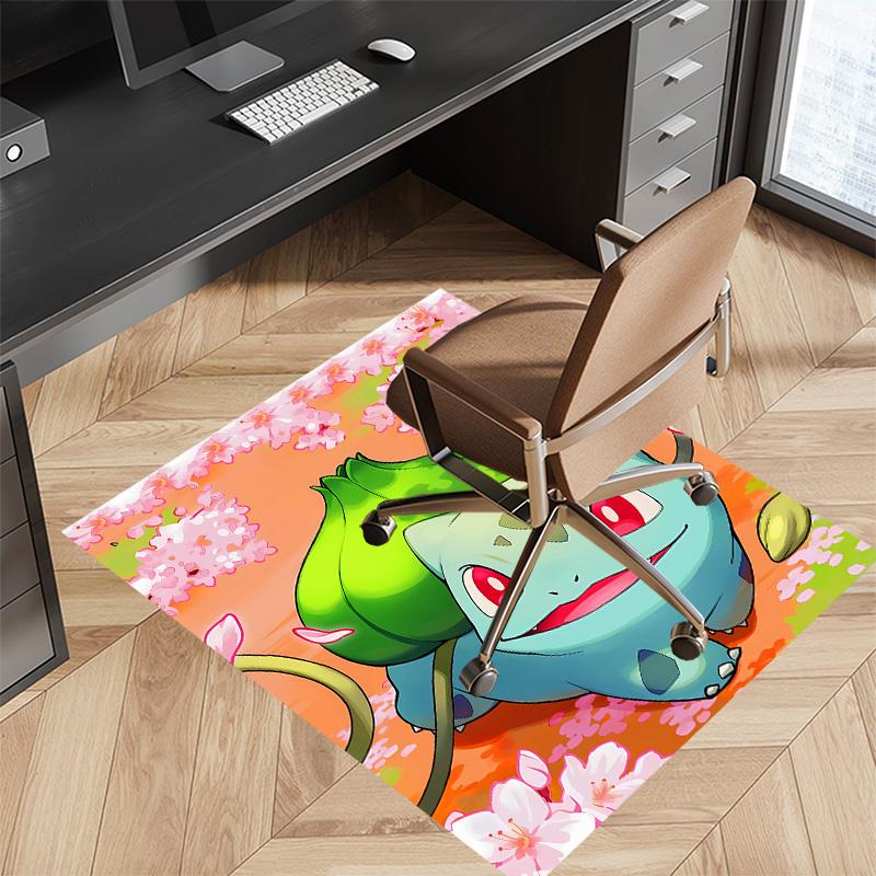 Pokémon Bulbasaur Printed Absorbent Washable Carpet, Non-Slip Bathroom Mats, Kitchen Rugs, Yoga Mat,Living Room Entrance, Camping Picnic Rugs
