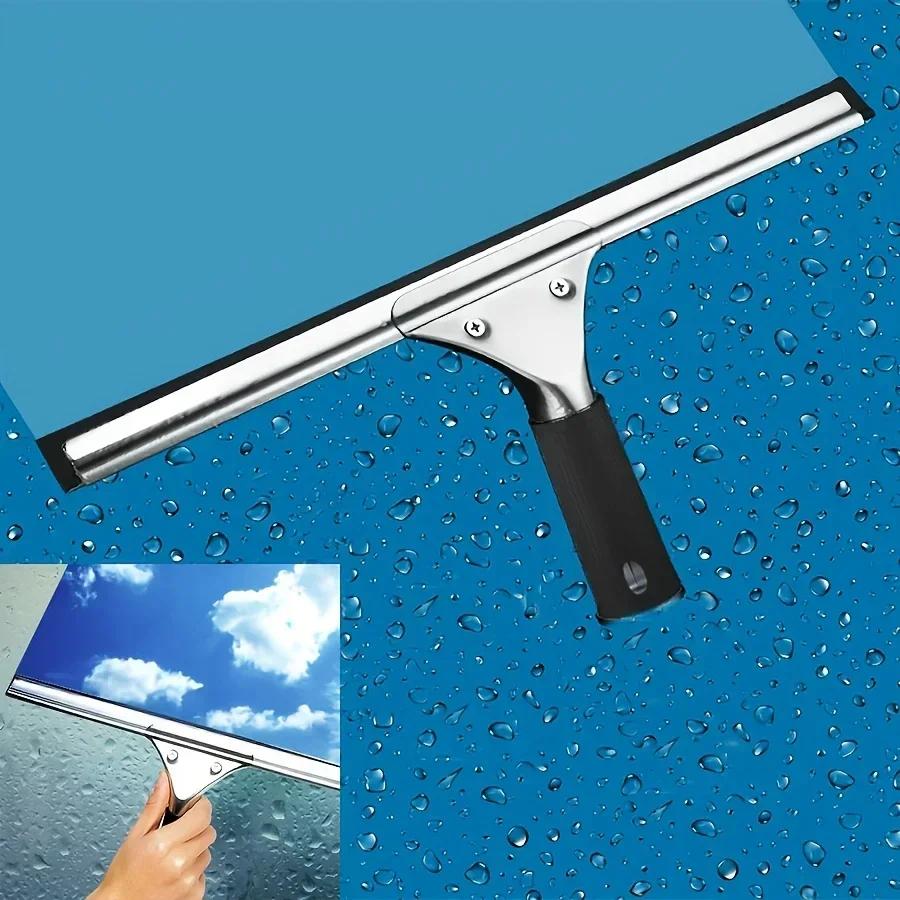 New Design 35-45CM Stainless Steel Squeegee Cleaner Manual Glass Wiper Shower Door Bathroom Window Mirror Desktop Ideal for Home