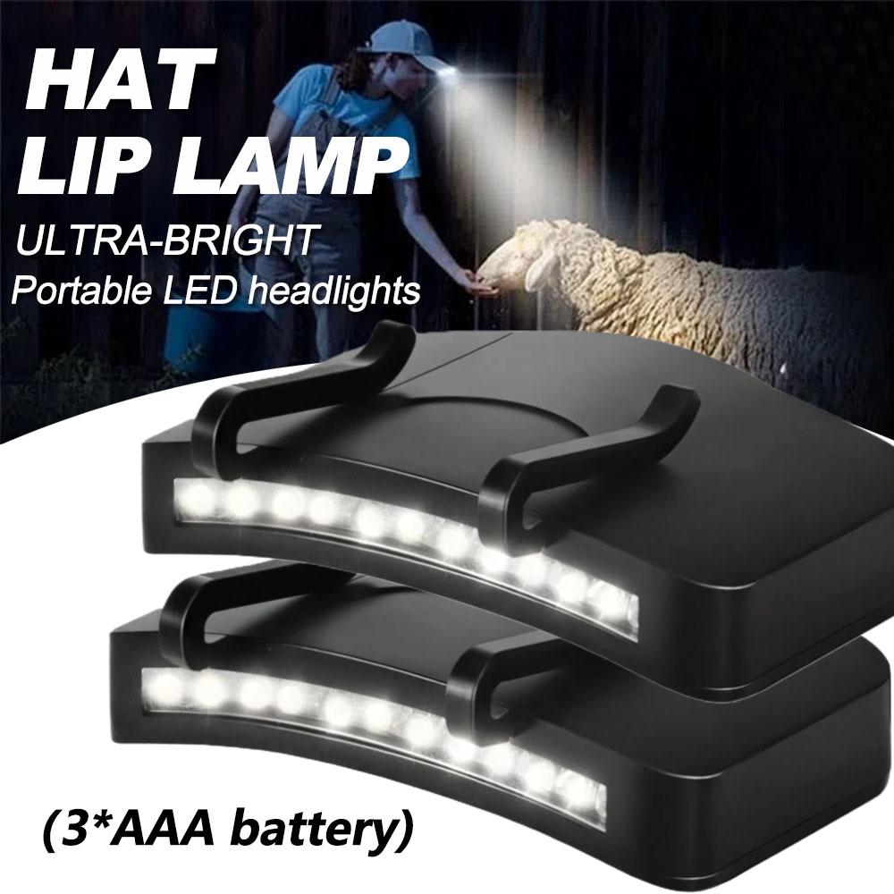 COB/ LED Clip on Cap Light Hat Light Battery Operated Light for Fishing Camping Running for Cycling Hiking and Outdoor Activities,Battery Not Included