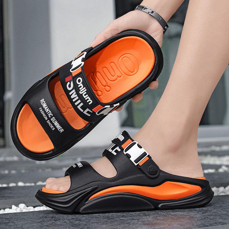 Sandales d'été pour hommes, pantoufles d'extérieur, plage, confortables, épaisses, sabots souples, chaussures décontractées pour hommes, chaussures de jardin pour hommes et femmes, sandales de plage