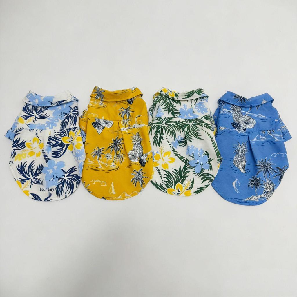 Summer Beach Style Dog Shirt - Anti-Shedding Two-Legged Apparel for Small Dogs