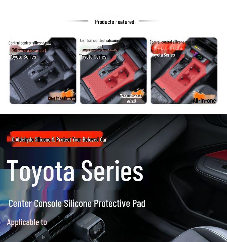 Silicone Pad Center Console Protector for Toyota RAV4 Velanda Models