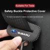 2Pcs Car Safety Buckle Protective Cover Anti-collision Cover For Subaru Crosstrek Forester Outback Impreza BRZ WRX REX Valve Cap AA9