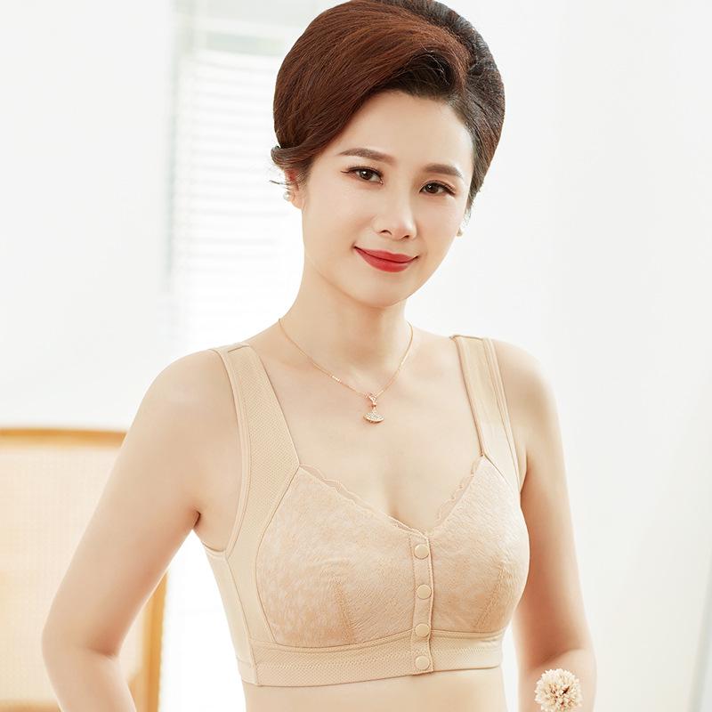 Comfortable Front-Buckle Wire-Free Vest-Style Bra for Middle-aged and Plus Size Women