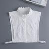 Half Shirt Style Lace Fake Collar Detachable Chiffon Stand Fake Collar White Black Removable Half Shirt Women