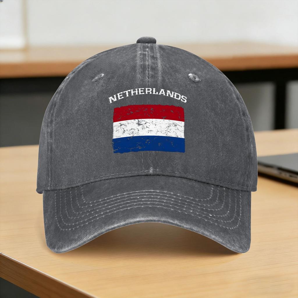 Nederland Flag Casual Baseball Cap For UnisexTeens Summer Hunting Camping Trucker Hat Streetwear Wholesale Baseball Caps