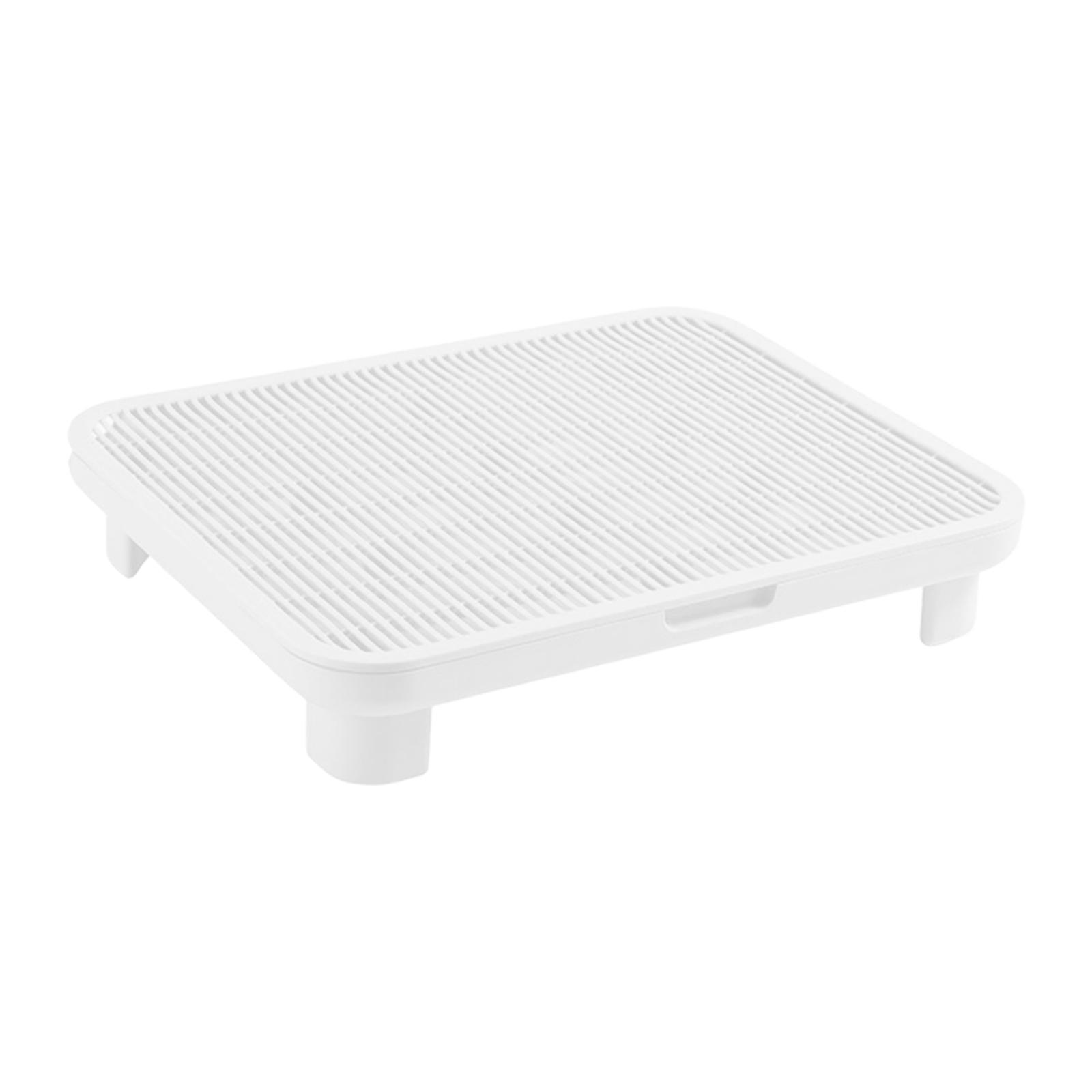 

Cat Litter Box Step Double Layer Mat Nonslip Litter Trapper Pad for Cat Litter Cabinet Ramp Use белый